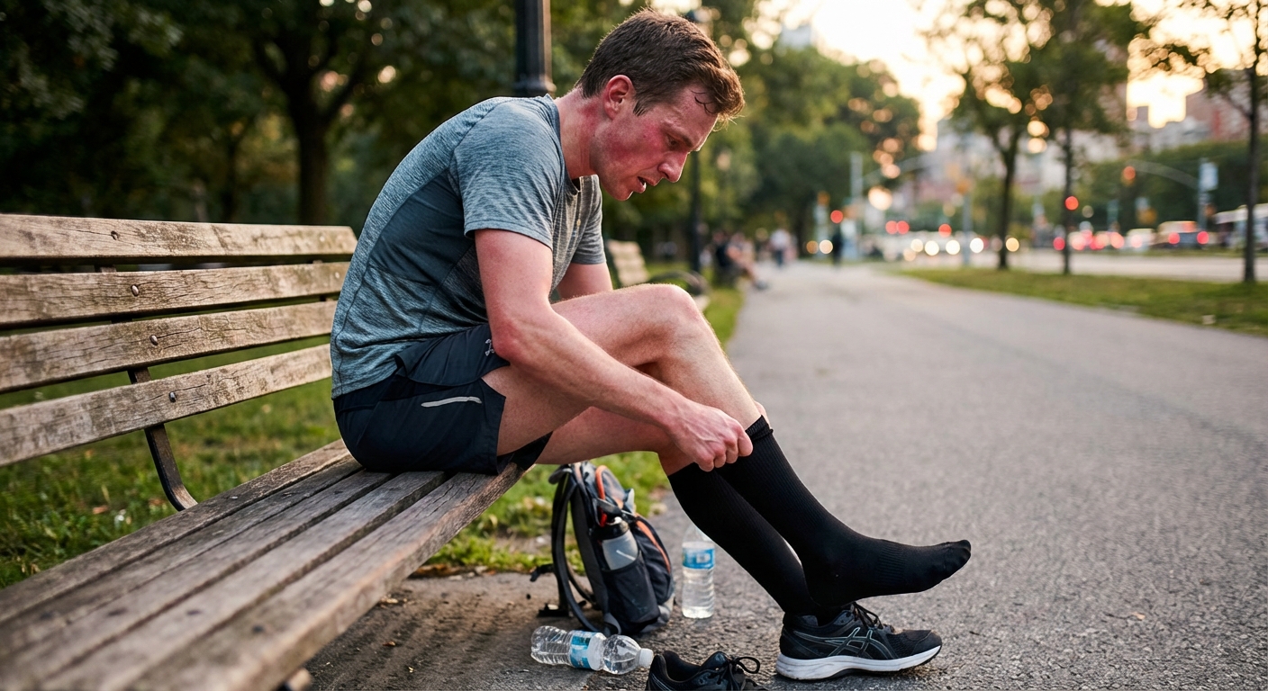 Treenija taastub kompressioonsukkades